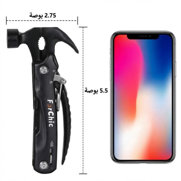 مطرقة متعددة الادوات 12 في 1، تتضمن ادوات للمنزل، للتخييم والنجاة والحديقة، رائعة للرجال وللنساء، هدية رائعة للرجال من أجل السيارة